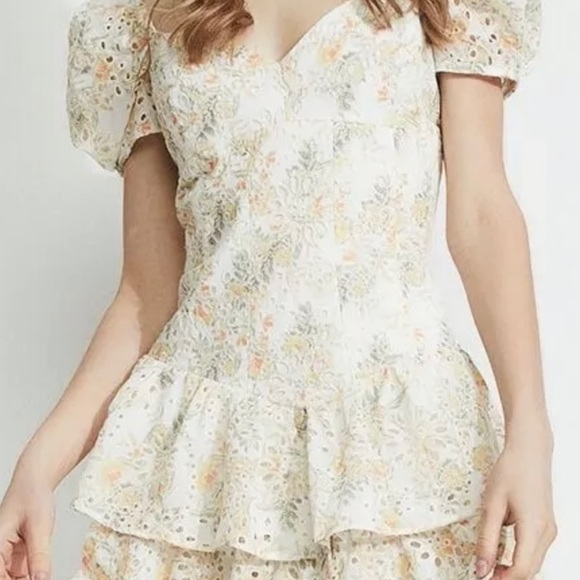 Bardot Broderie Corset Dress in Tropical - Picture 5 of 7